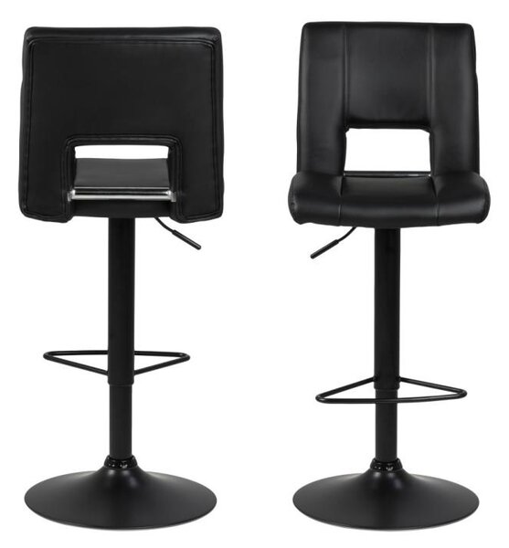 Scaun de bar Sylvia, Negru, 115x41.5x52 cm