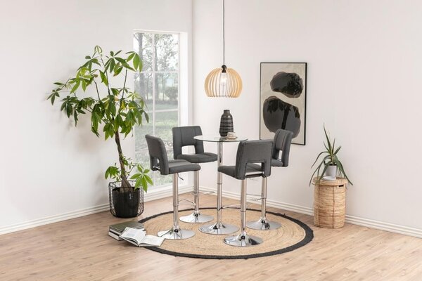Scaun de bar Sylvia V2, Gri, 115x41.5x52 cm