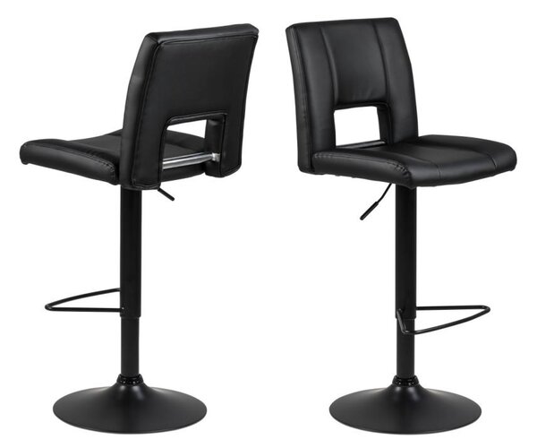 Scaun de bar Sylvia, Negru, 115x41.5x52 cm