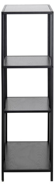 Biblioteca Seaford, Negru, 114x77x35 cm