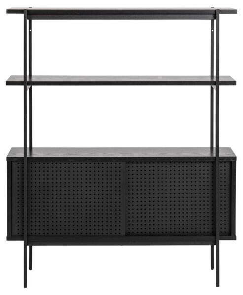 Biblioteca Angus, Negru, 113.8x94x27 cm