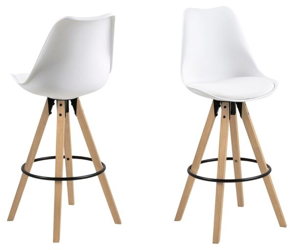 Scaun de bar Dima, Alb, 111.5x48.5x55 cm