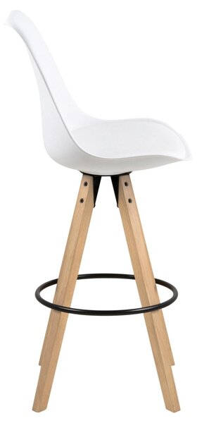 Scaun de bar Dima, Alb, 111.5x48.5x55 cm