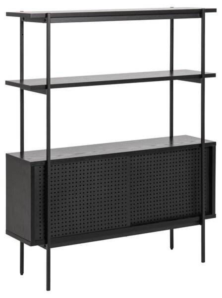 Biblioteca Angus, Negru, 113.8x94x27 cm