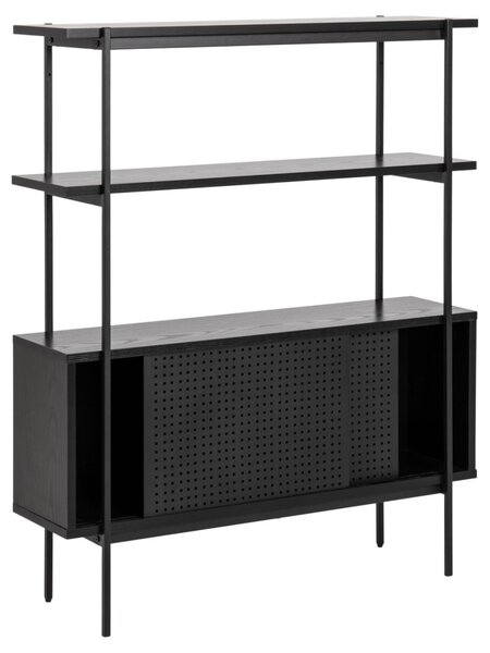 Biblioteca Angus, Negru, 113.8x94x27 cm