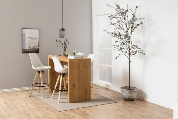 Scaun de bar Dima, Alb, 111.5x48.5x55 cm