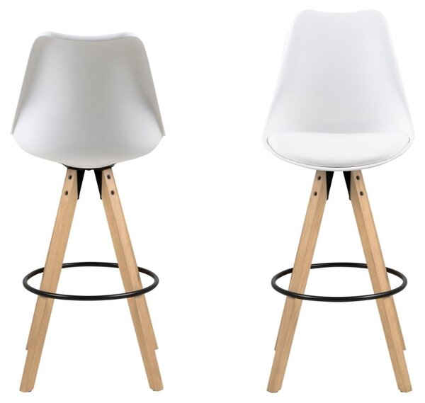 Scaun de bar Dima, Alb, 111.5x48.5x55 cm