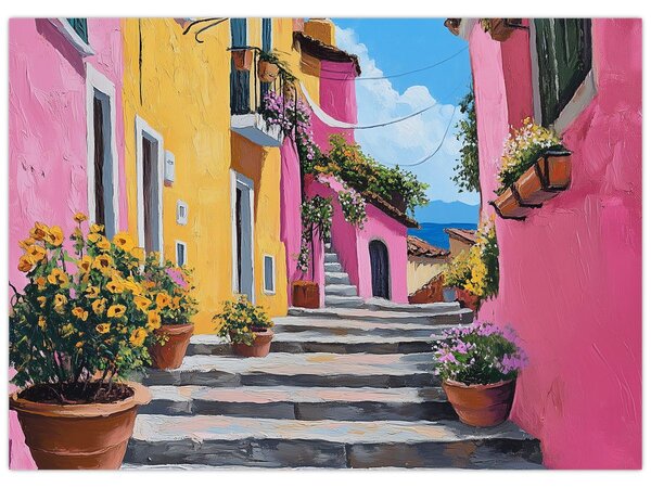 Tablou - Alee roz (70x50 cm)