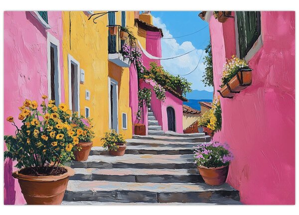 Tablou - Alee roz (90x60 cm)