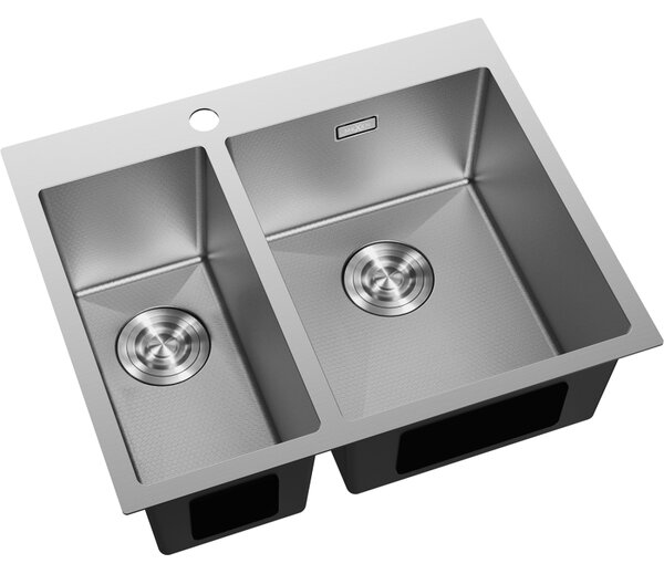 Mexen Flexo chiuvetă din oțel inoxidabil 1,5 cuve 610 x 510 mm, inox HC - 6446611500-01HC