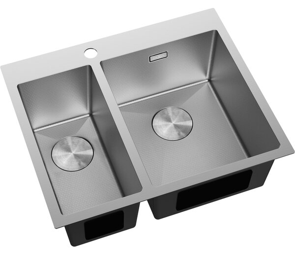 Mexen Flexo chiuvetă din oțel inoxidabil 1,5 cuve 610 x 510 mm, inox HC - 6446611500-01HC