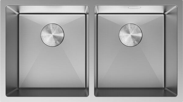Chiuvetă Mexen Binox, din oțel inoxidabil cu 2 compartimente, 800 x 450 mm, oțel periat, 6421802000-01