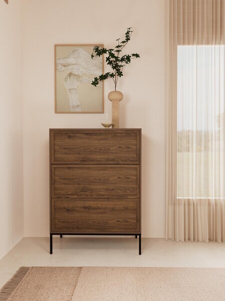 Comoda Palmdale, Gri, 110x80x40 cm