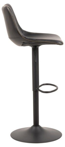 Scaun de bar I_Oregon, Negru, 110x47x51 cm