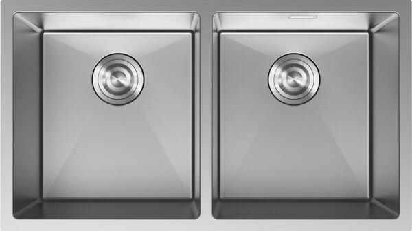 Chiuvetă Mexen Binox, din oțel inoxidabil cu 2 compartimente, 800 x 450 mm, oțel periat, 6421802000-01