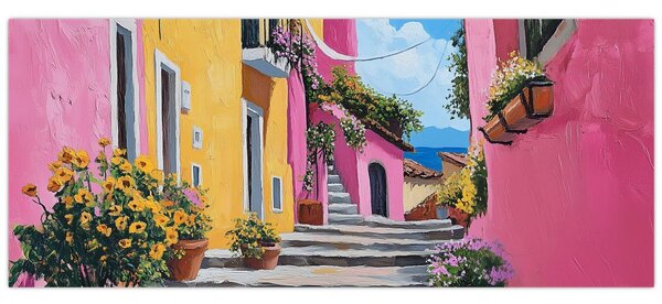 Tablou - Alee roz (120x50 cm)