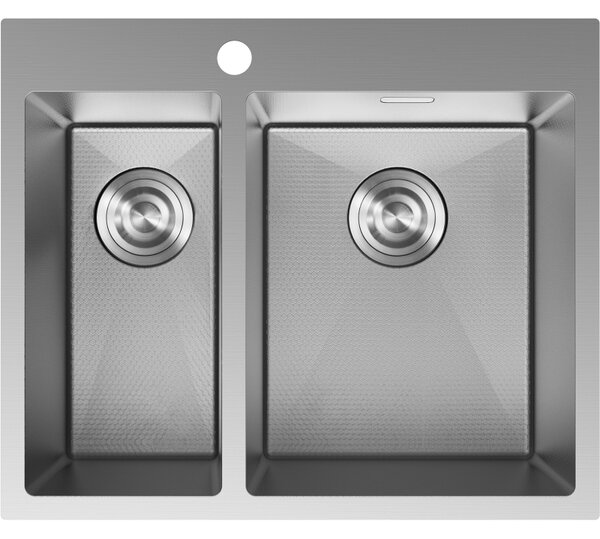 Mexen Flexo chiuvetă din oțel inoxidabil 1,5 cuve 610 x 510 mm, inox HC - 6446611500-01HC