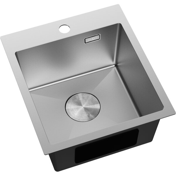 Chiuvetă Mexen Solix, din oțel inoxidabil cu 1 compartiment, 400 x 450 mm, oțel periat, 6401401000-01