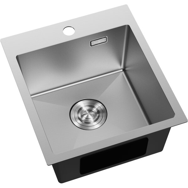 Chiuvetă Mexen Solix, din oțel inoxidabil cu 1 compartiment, 400 x 450 mm, oțel periat, 6401401000-01