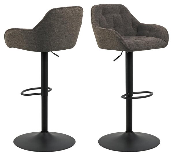 Scaun de bar Brooke, Gri, 109x52x52 cm