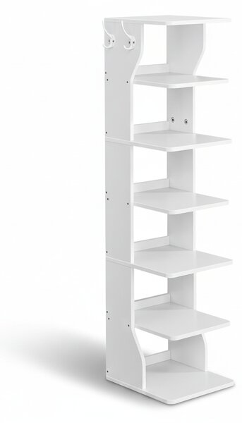 Suport pantofi CINDY, 6 niveluri, 30x26.4x110.4cm, alb Vasagle