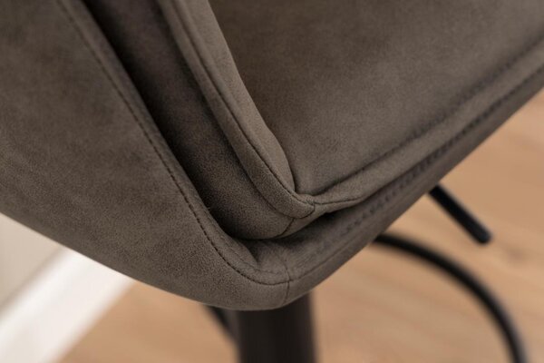 Scaun de bar Flynn V1, Gri, 107x44x53 cm