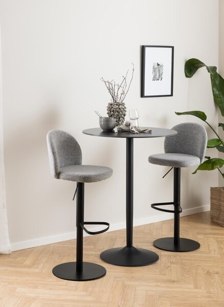 Scaun de bar Patricia, Gri, 109x44x50 cm