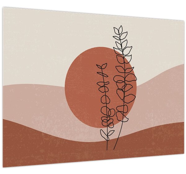 Tablou - Boho frunze N⁰1 (70x50 cm)