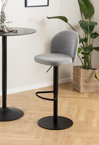 Scaun de bar Patricia, Gri, 109x44x50 cm