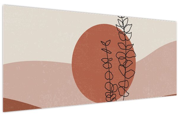 Tablou - Boho frunze N⁰1 (120x50 cm)
