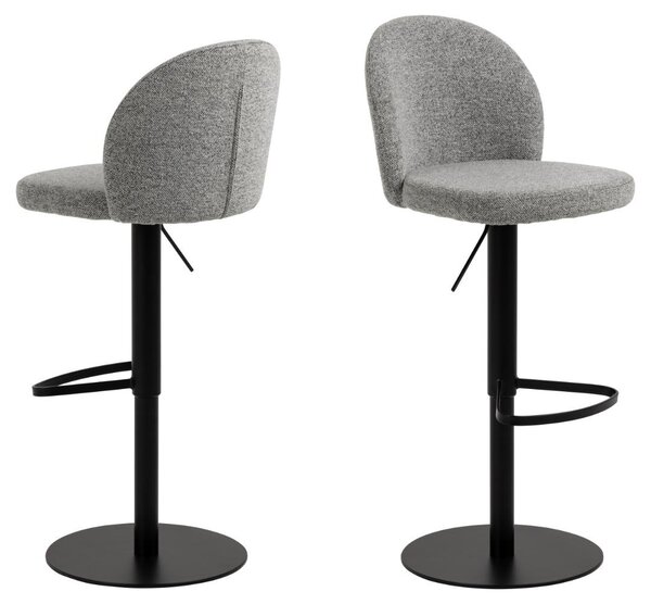 Scaun de bar Patricia, Gri, 109x44x50 cm
