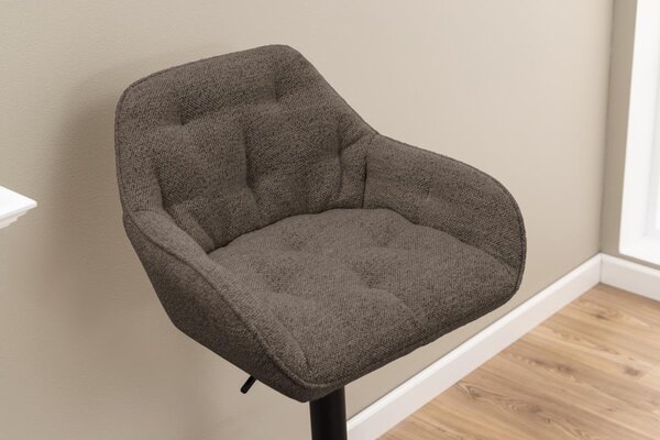Scaun de bar Brooke, Gri, 109x52x52 cm