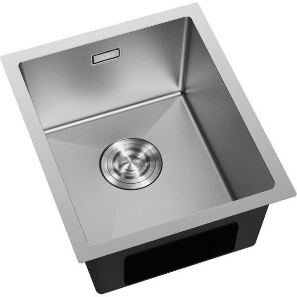 Chiuvetă Mexen Trixo, din oțel inoxidabil cu 1 compartiment, 370 x 440 mm, oțel periat, 6412371000-01