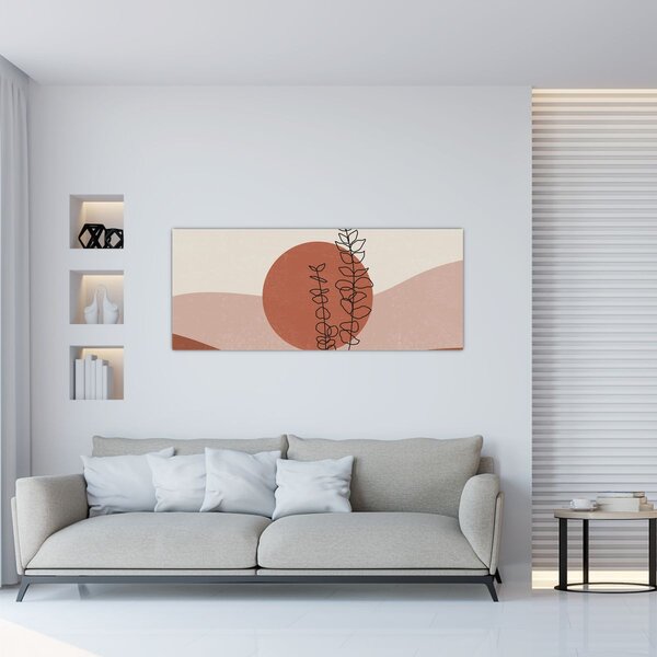 Tablou - Boho frunze N⁰1 (120x50 cm)