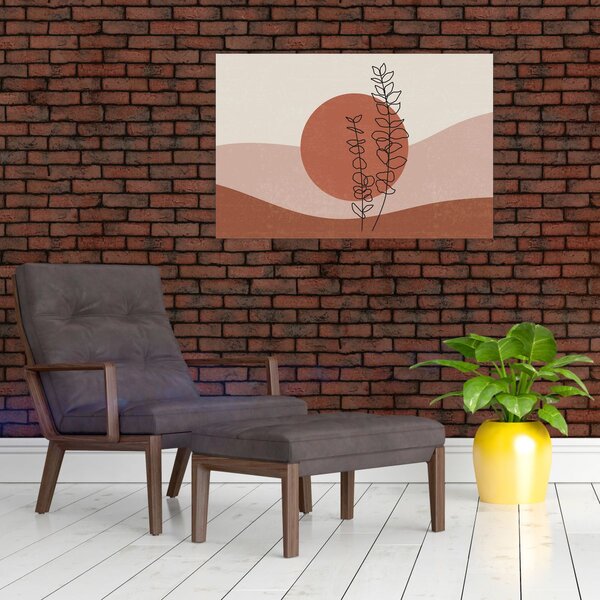 Tablou - Boho frunze N⁰1 (90x60 cm)