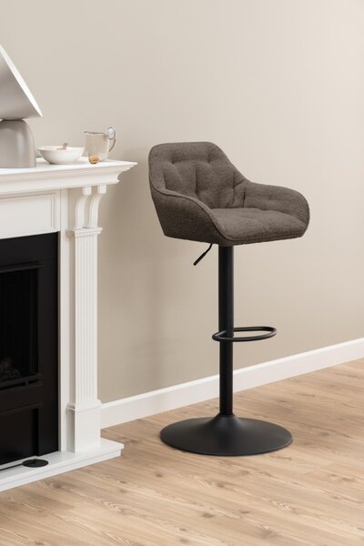 Scaun de bar Brooke, Gri, 109x52x52 cm