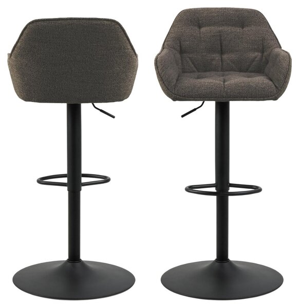 Scaun de bar Brooke, Gri, 109x52x52 cm