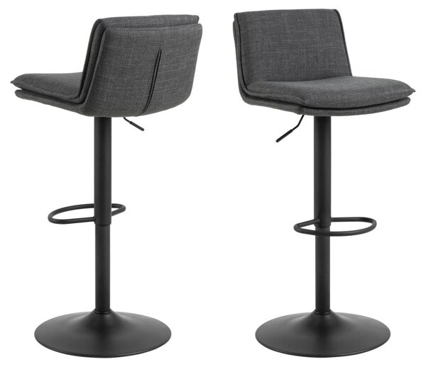 Scaun de bar Flynn, Gri, 107x44x53 cm