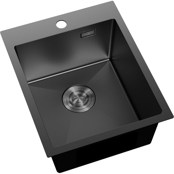 Chiuvetă Mexen Solix, din oțel inoxidabil cu 1 compartiment, 400 x 500 mm, neagră, 6406401000-70