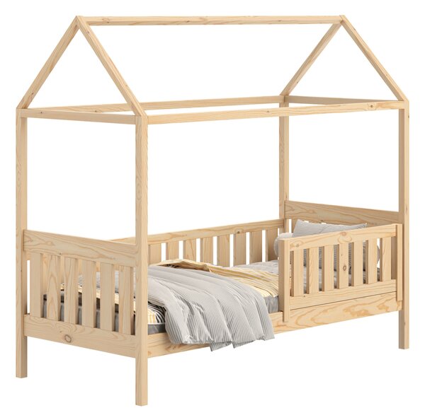 Pat tip căsuță joasă Nemos pentru copii 80x160 - culoare pin