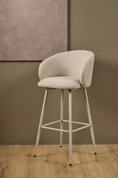 Scaun de bar Eleanor, Bej, 105x54x52 cm
