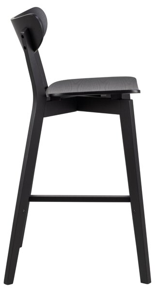 Scaun de bar Roxby, Negru, 105x45x49 cm