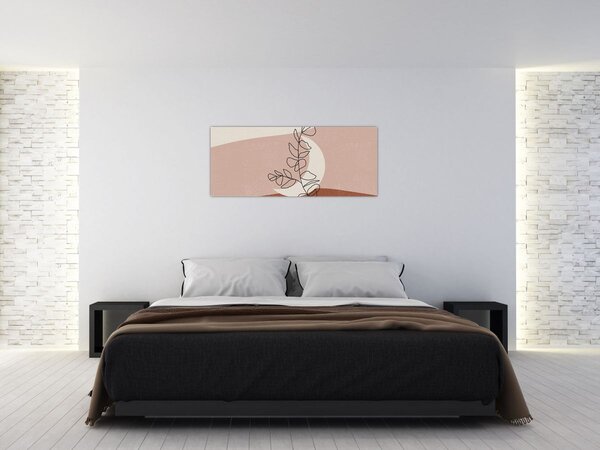 Tablou - Boho frunze N⁰2 (120x50 cm)