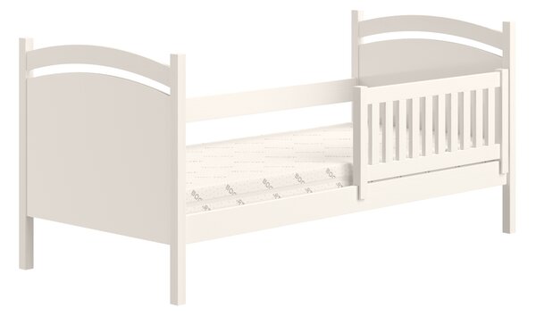 Pat copii cu tablă de scris Amely 90x190 - culoare alb