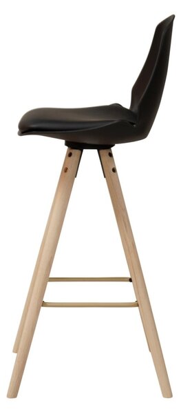 Scaun de bar I_Oslo, Negru, 105.5x46.5x49 cm