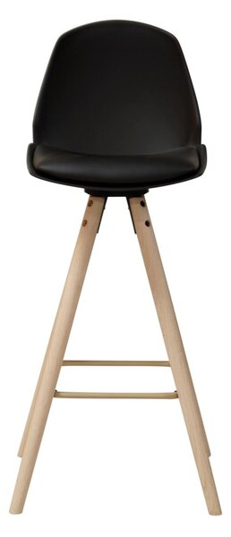 Scaun de bar I_Oslo, Negru, 105.5x46.5x49 cm
