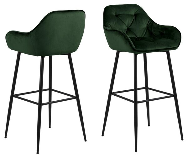 Scaun de bar Brooke, Verde, 104x52x53 cm