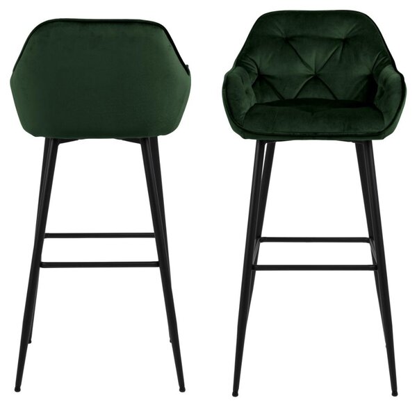 Scaun de bar Brooke, Verde, 104x52x53 cm