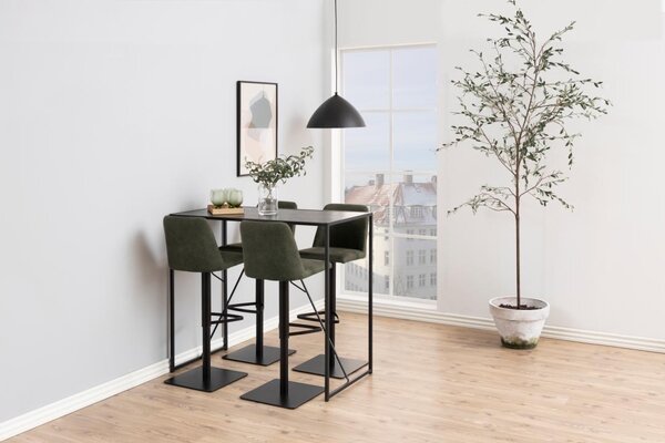 Masa tip bar Seaford, Negru, 105x120x60 cm