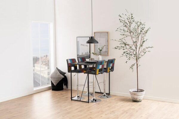 Masa tip bar Seaford, Negru, 105x120x60 cm